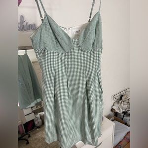 Green and white checkered dress!
